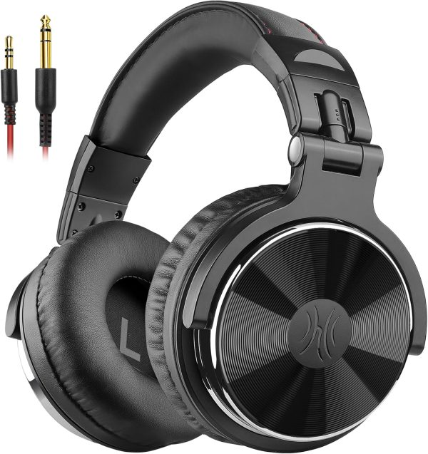 OneOdio Wired Over Ear Headphones Hi-Res Studio Monitor & Mixing DJ Stereo Headsets with 50mm Drivers and 1/4 to 3.5mm Jack for AMP Computer Recording Podcast Keyboard Guitar Laptop - Black - Image 9